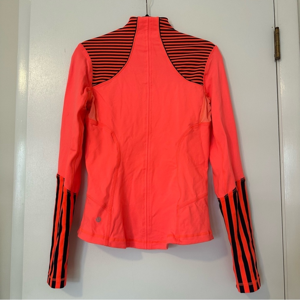 Lululemon Forme Classic Stripe Light Flare Inkwell Zip Front Athletic Jacket 8 - Picture 8 of 11